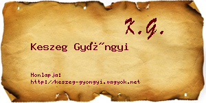 Keszeg Gyöngyi névjegykártya