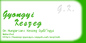 gyongyi keszeg business card